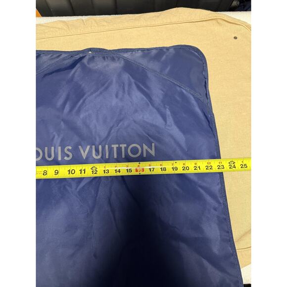 Louis Vuitton Navy Garment Bag Suit Cover Travel Zipper Logo Nylon Dust Bag - Picture 11 of 12